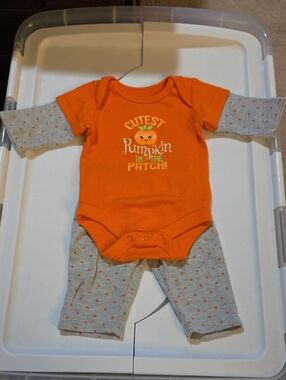 Cutest Pumpkin In The Patch! Bodysuit and Polka Dot Pants Newborn